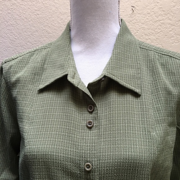 Green blouse sz L - Picture 2 of 5